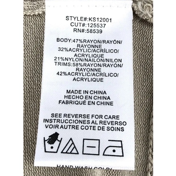 NWOT Kut From The Kloth Amabelle Open Front Cardigan Sweater Ribbed Tan - Picture 5 of 9